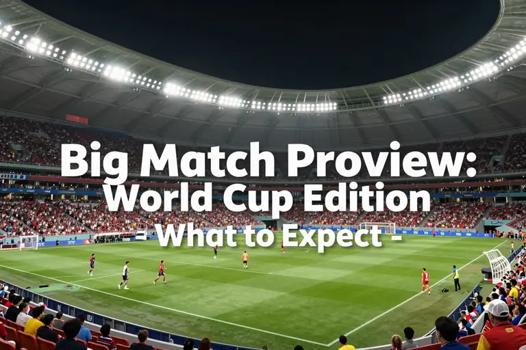 Big Match Preview: World Cup Edition - A Clash of Titans