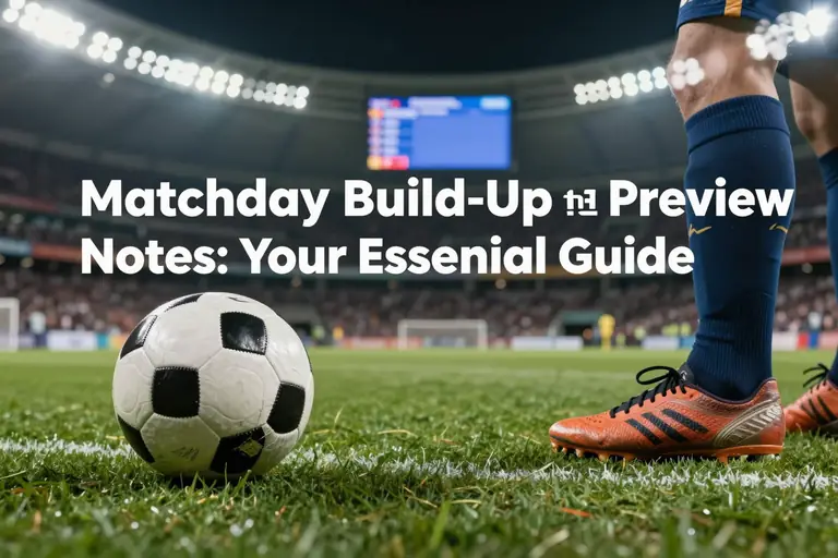 Matchday Build-Up and Preview Notes: Your Essential Guide