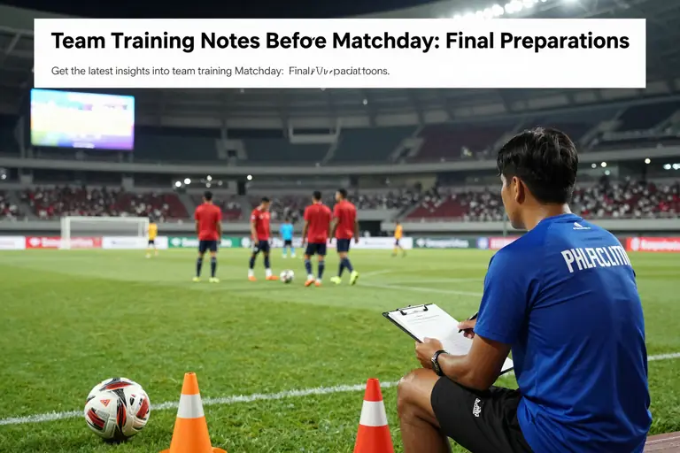 Team Training Notes Before Matchday: Final Preparations